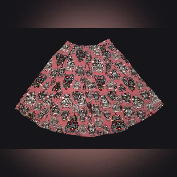 LulaRoe: Skeleton Key Pattern Swing Skirt - Picture 11 of 17